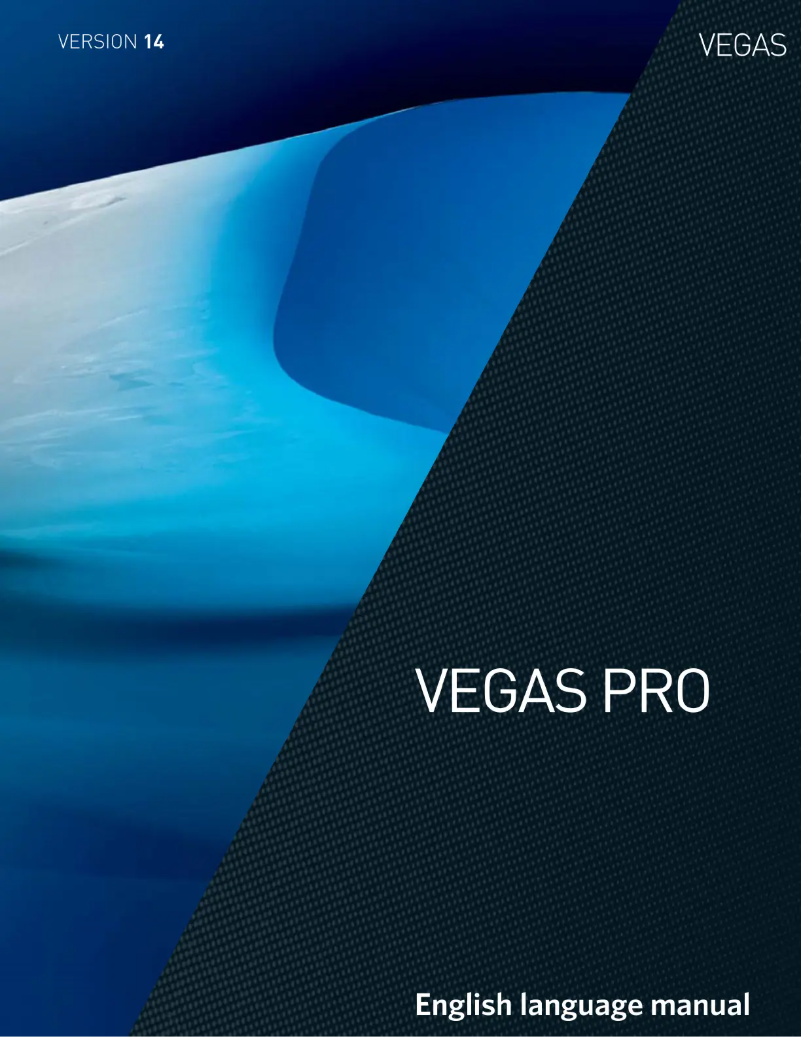 First page image of the manual for Vegas Pro 14