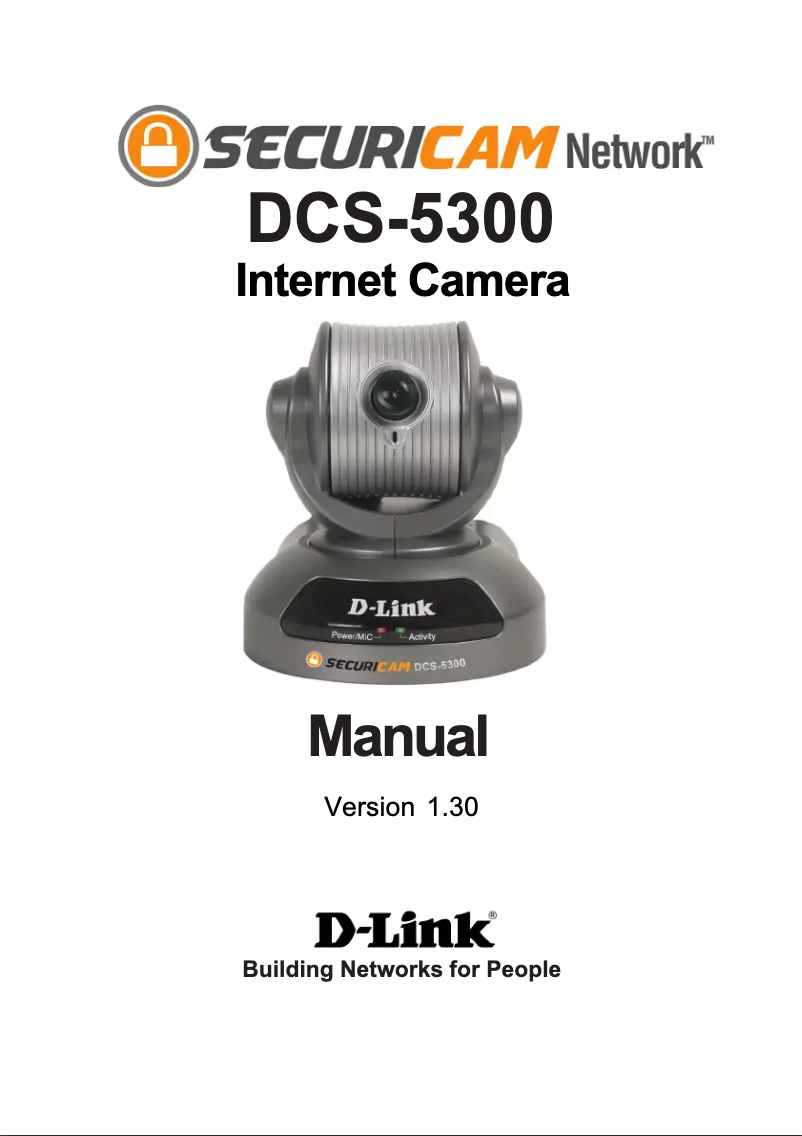 First page image of the manual for DCS-5300