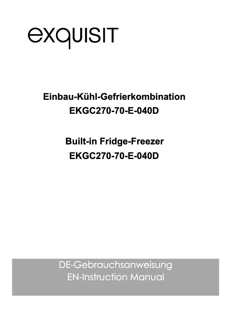 First page image of the manual for EKGC270-70-E-040D