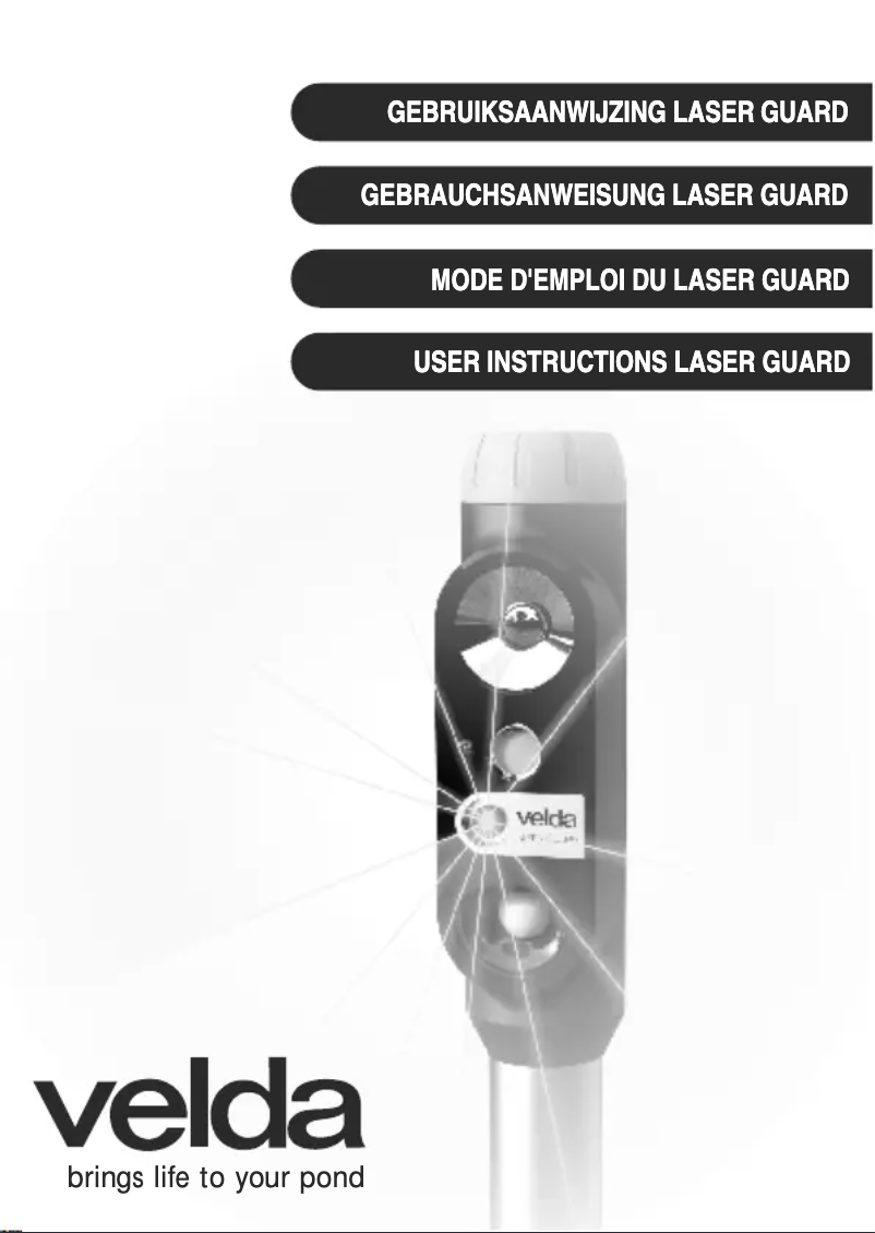 Page 1 of the manual User Manual Velda Laser Guard