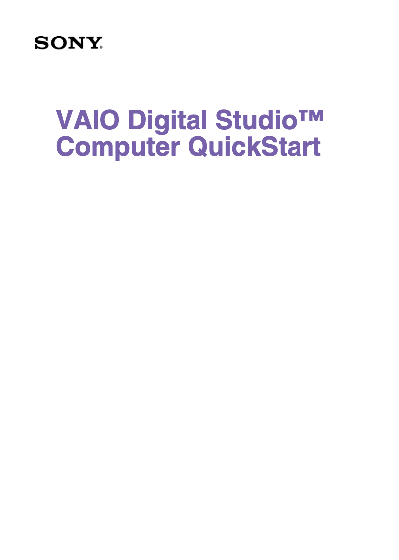 First page image of the manual for Vaio PCV-RX581