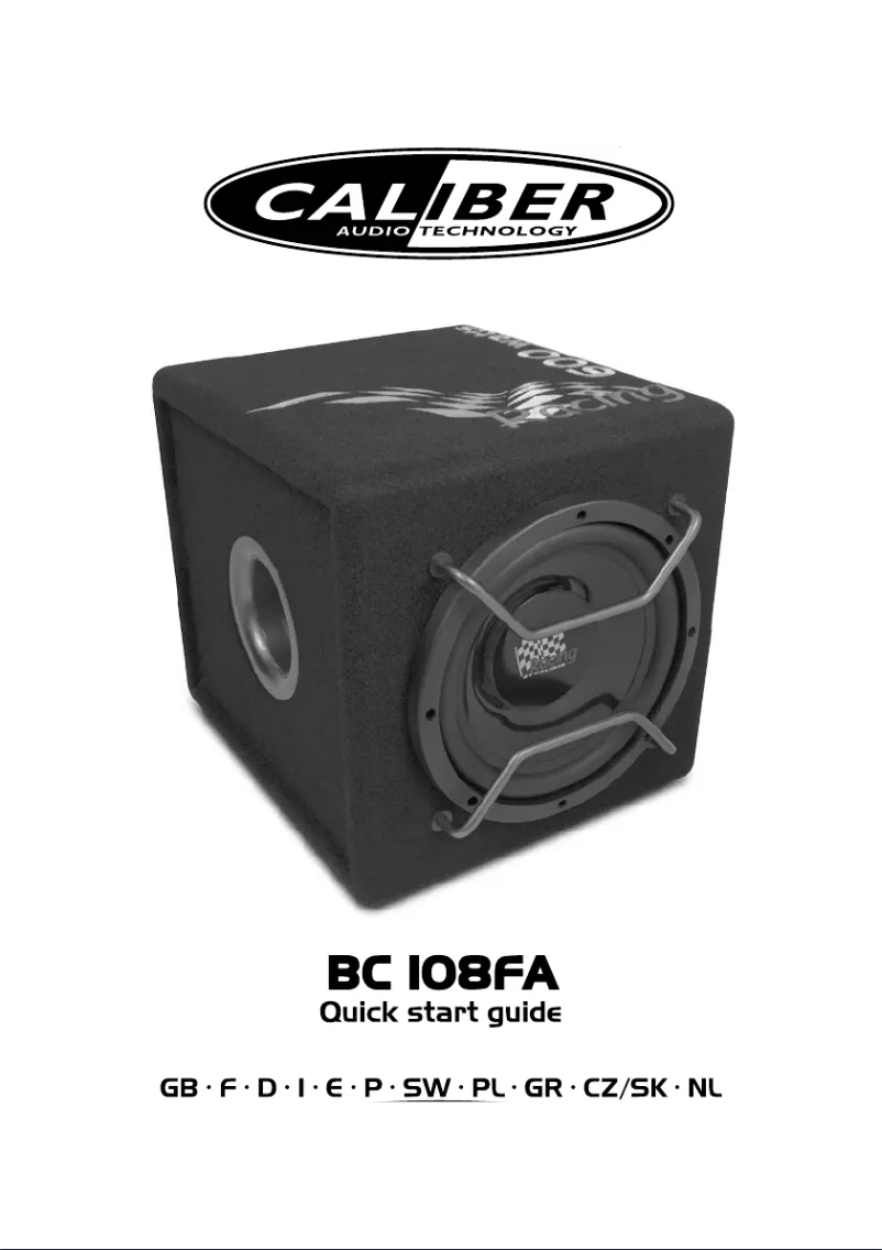 First page image of the manual for BC 108FA