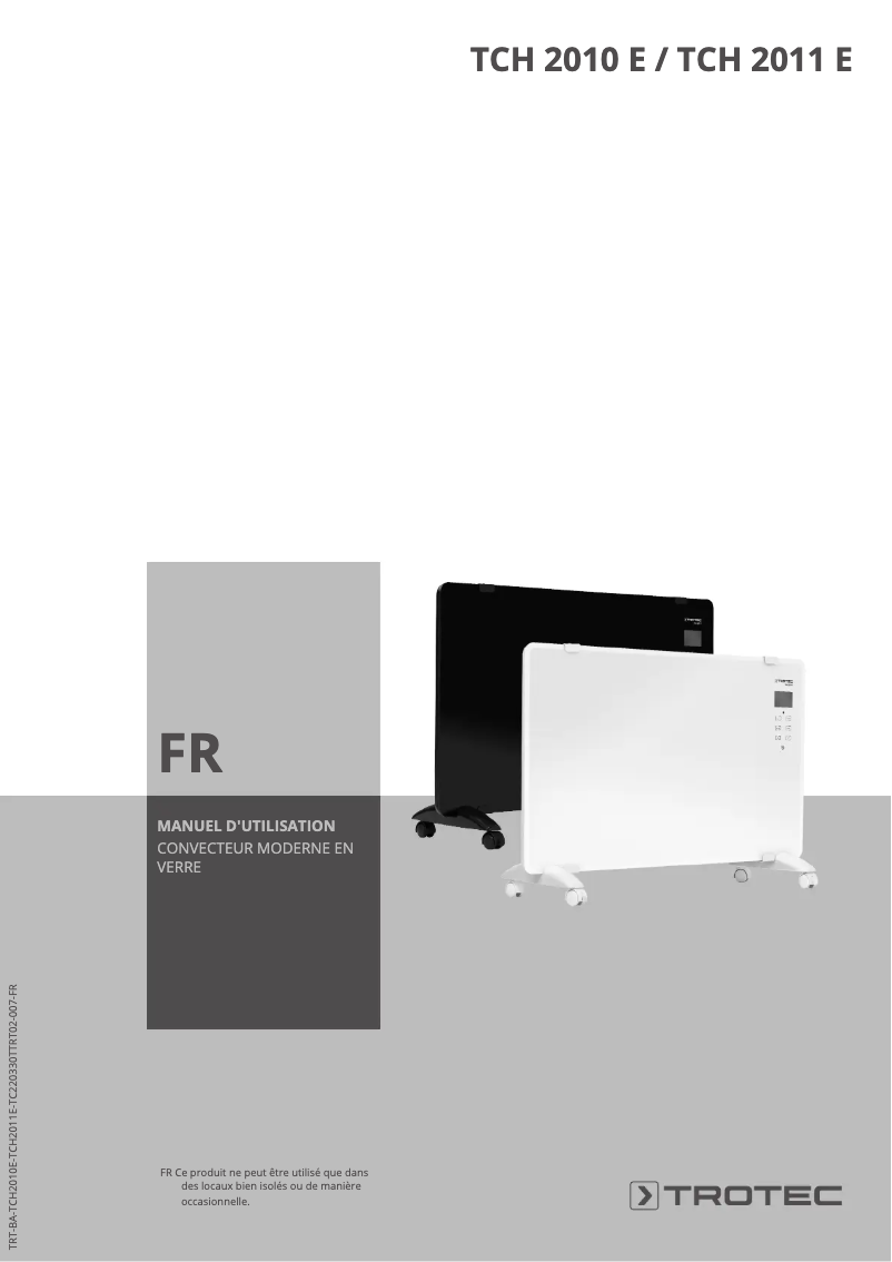 First page image of the manual for TCH 2010