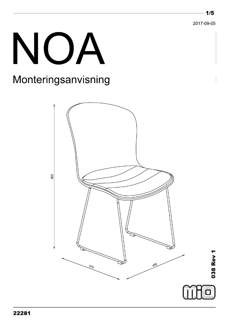 Page 1 of the manual User Manual Mio Noa