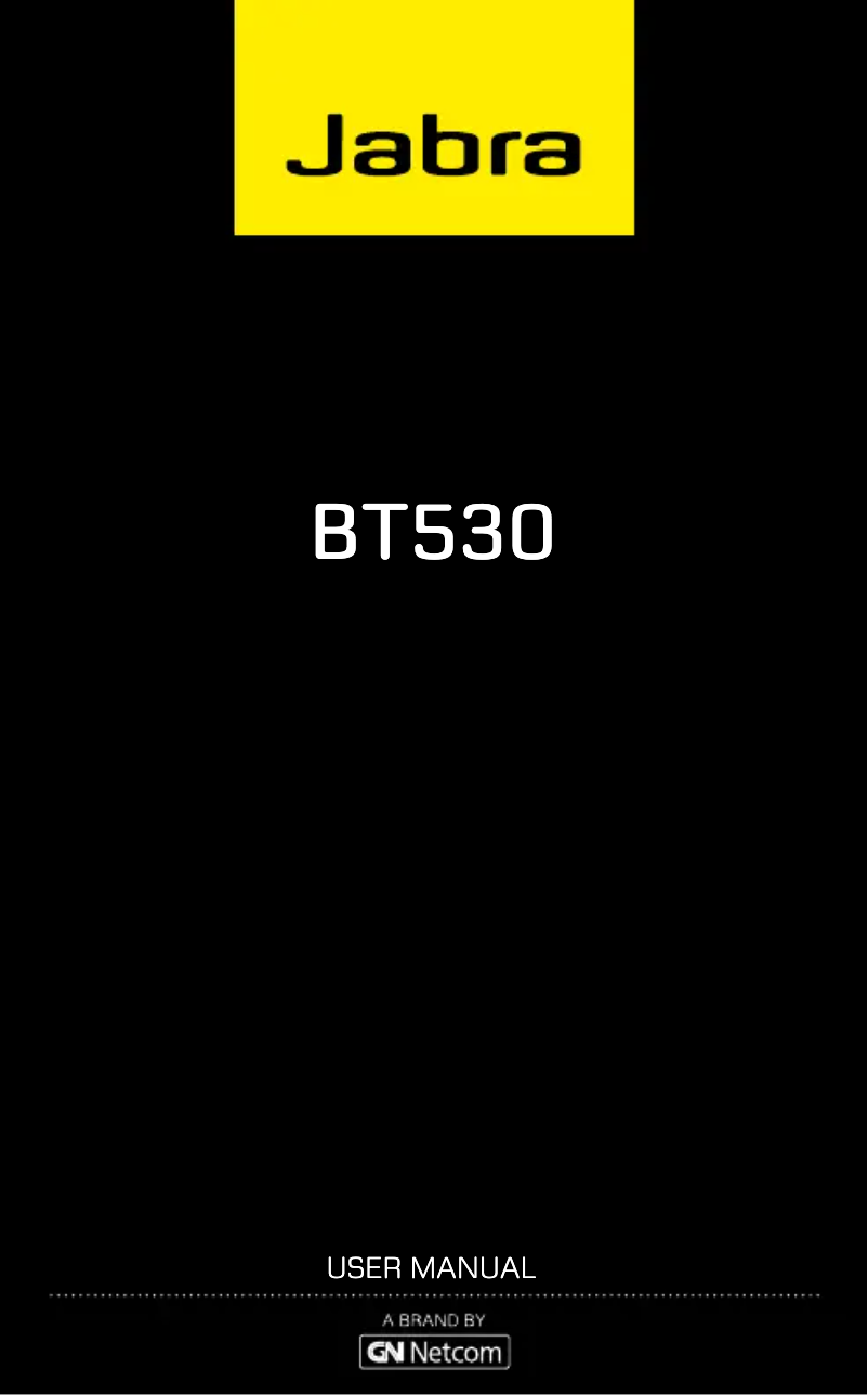 First page image of the manual for BT530