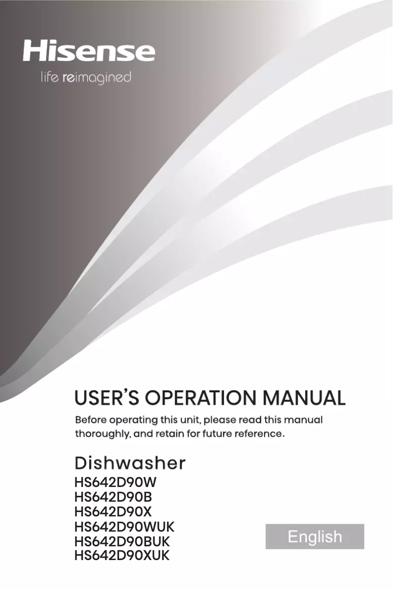 First page image of the manual for HS642D90XUK