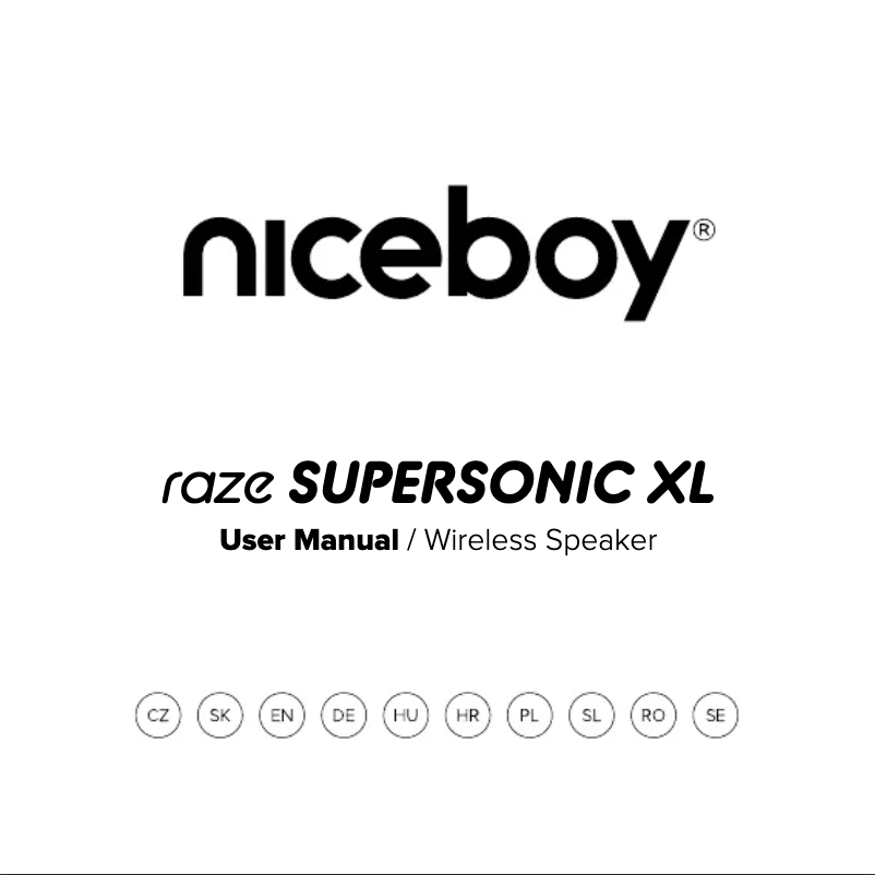 First page image of the manual for RAZE SUPERSONIC XL