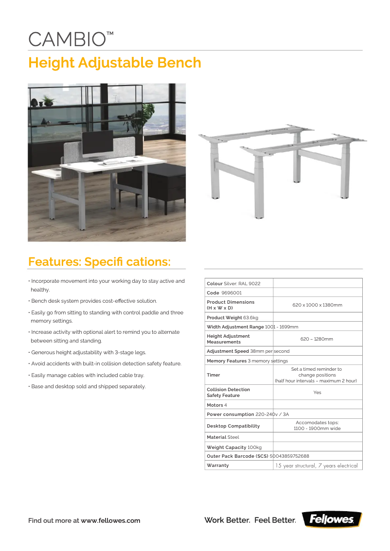 First page image of the manual for Cambio