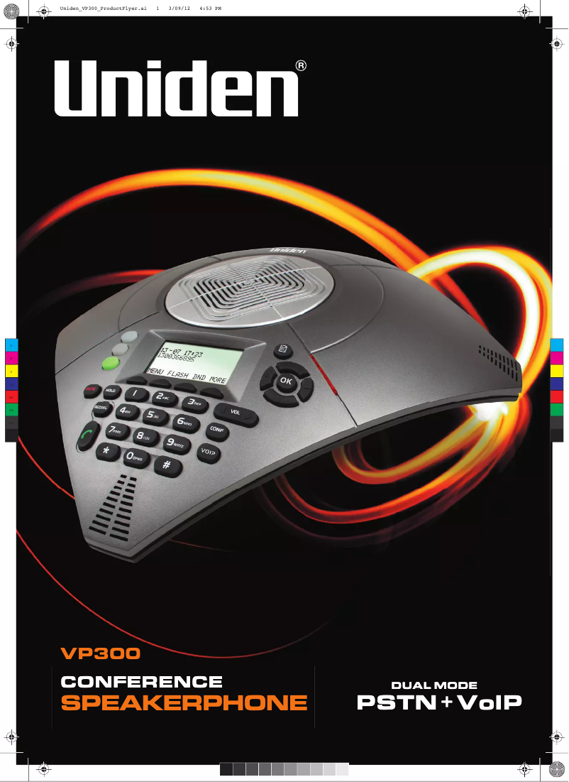 Page 1 of the manual Brochure Uniden VP300