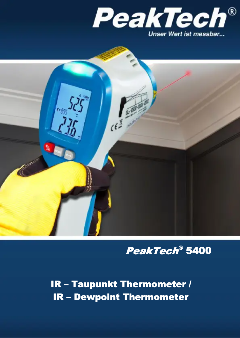 Page 1 of the manual User Manual PeakTech 5400