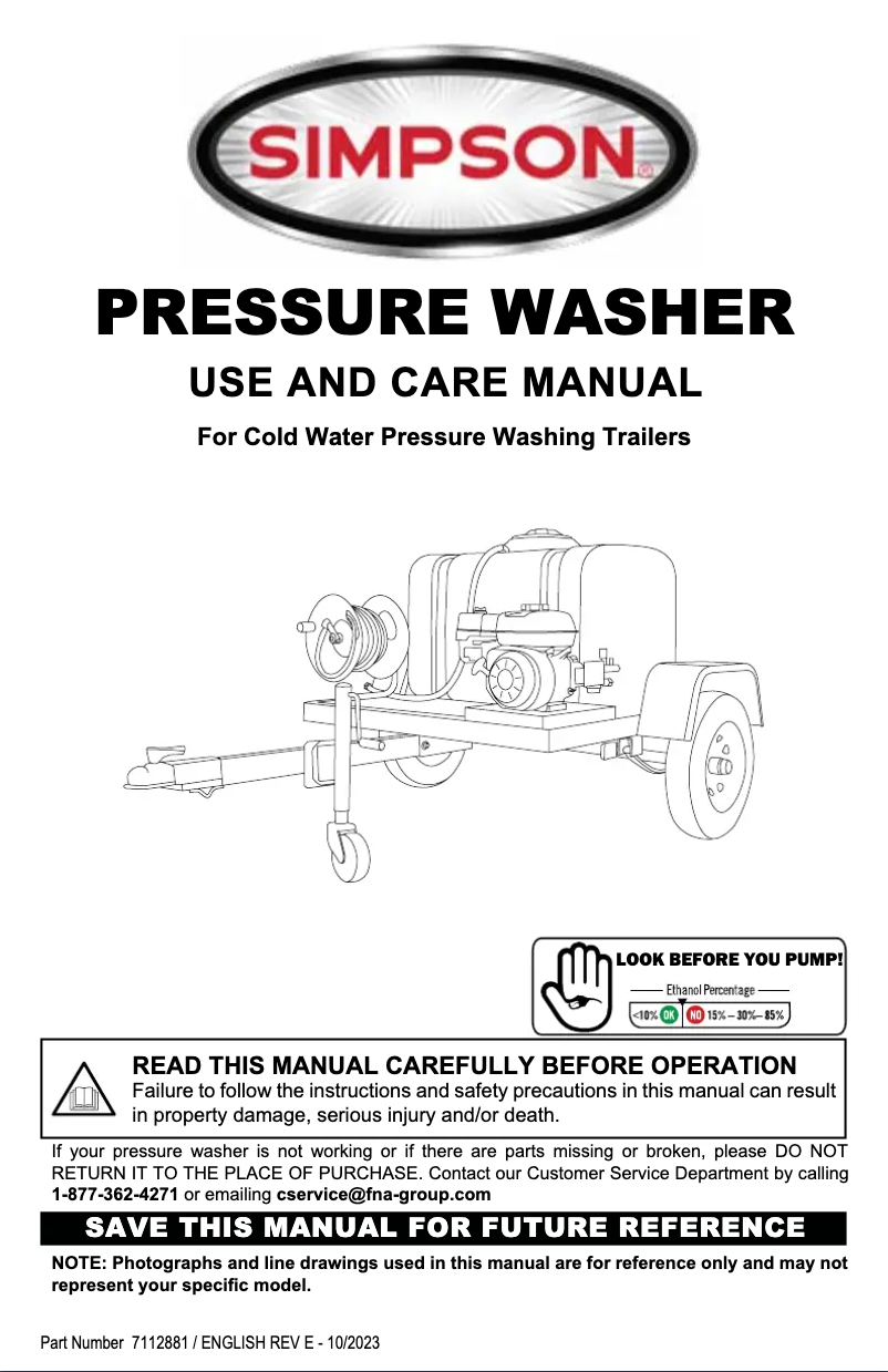 Page 1 of the manual User Manual Simpson 95004