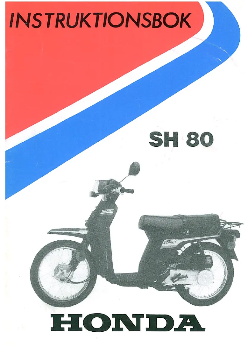 Image de la première page du manuel de l'appareil SH 80 (1984)