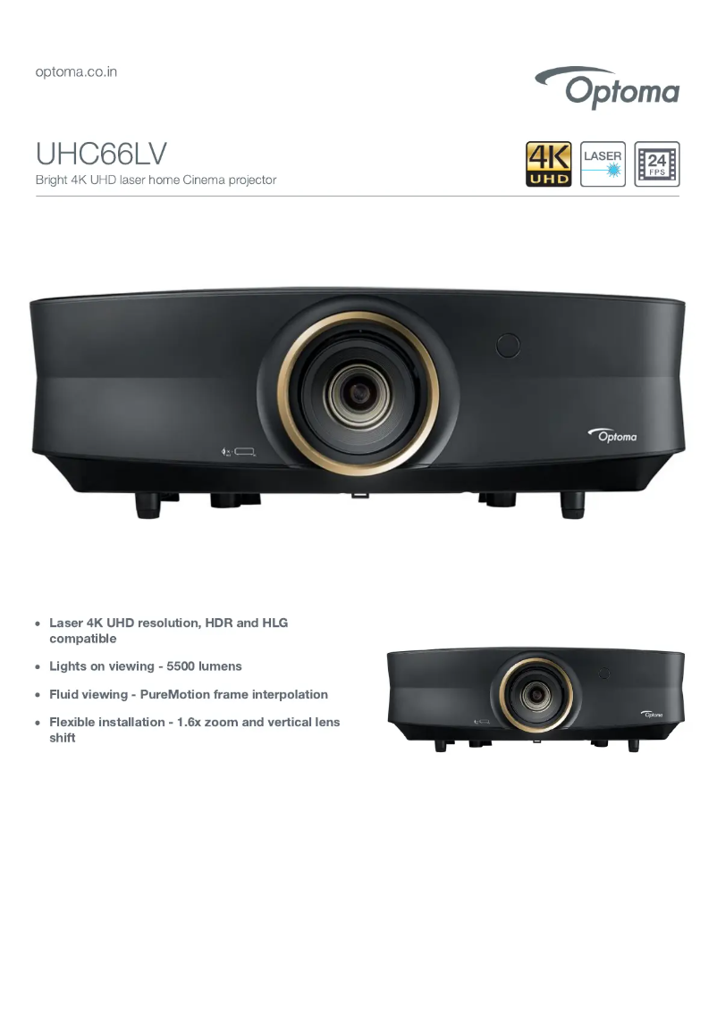 First page image of the manual for UHC66LV