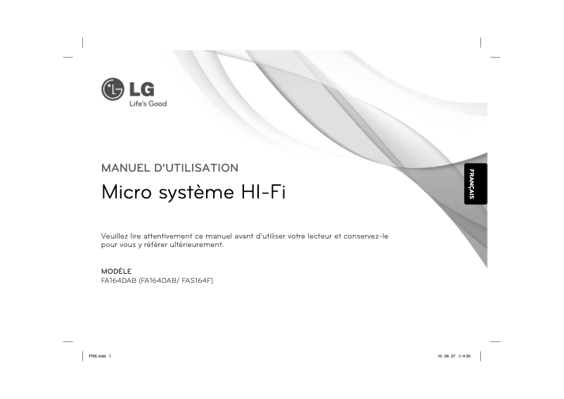 Page 1 of the manual User Manual LG FA164DAB