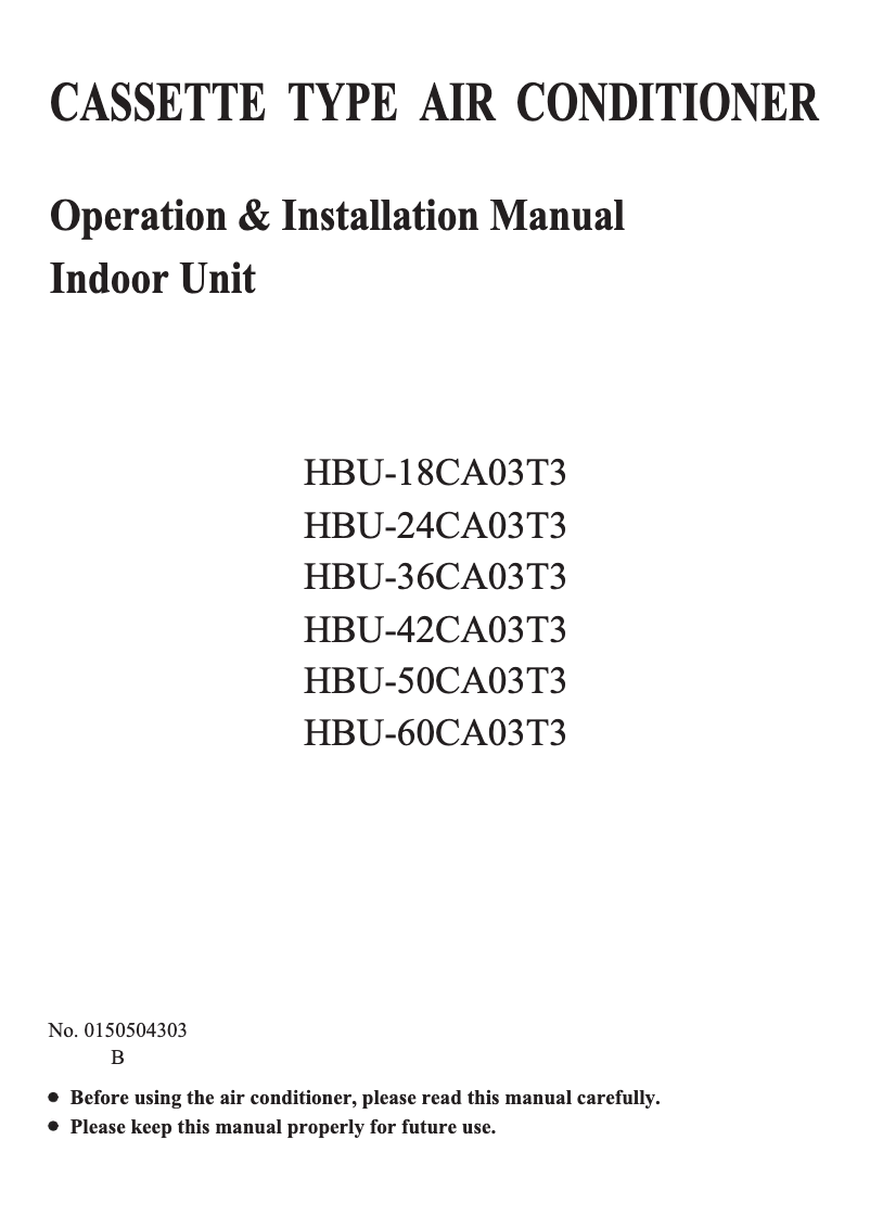 Page 1 of the manual User Manual Haier HBU-50CA03T3