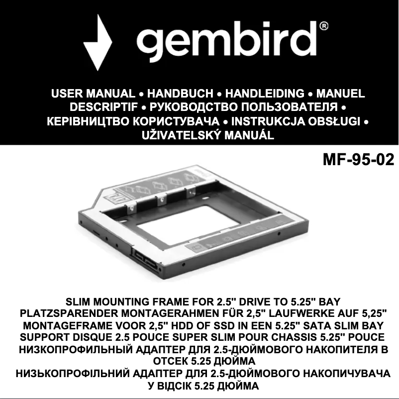 Page 1 of the manual User Manual Gembird MF-95-02