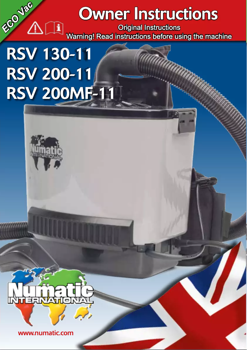 First page image of the manual for Ruc Sac RSV130