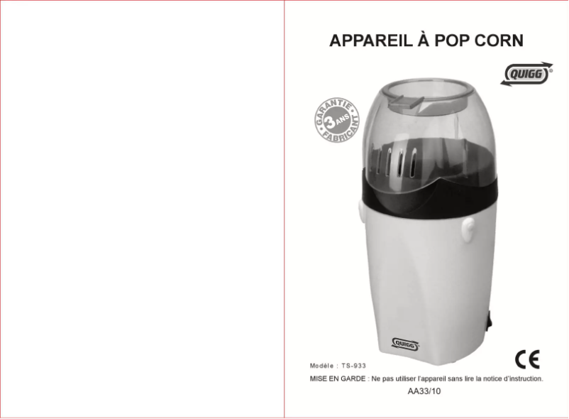 Image de la première page du manuel de l'appareil TS-933