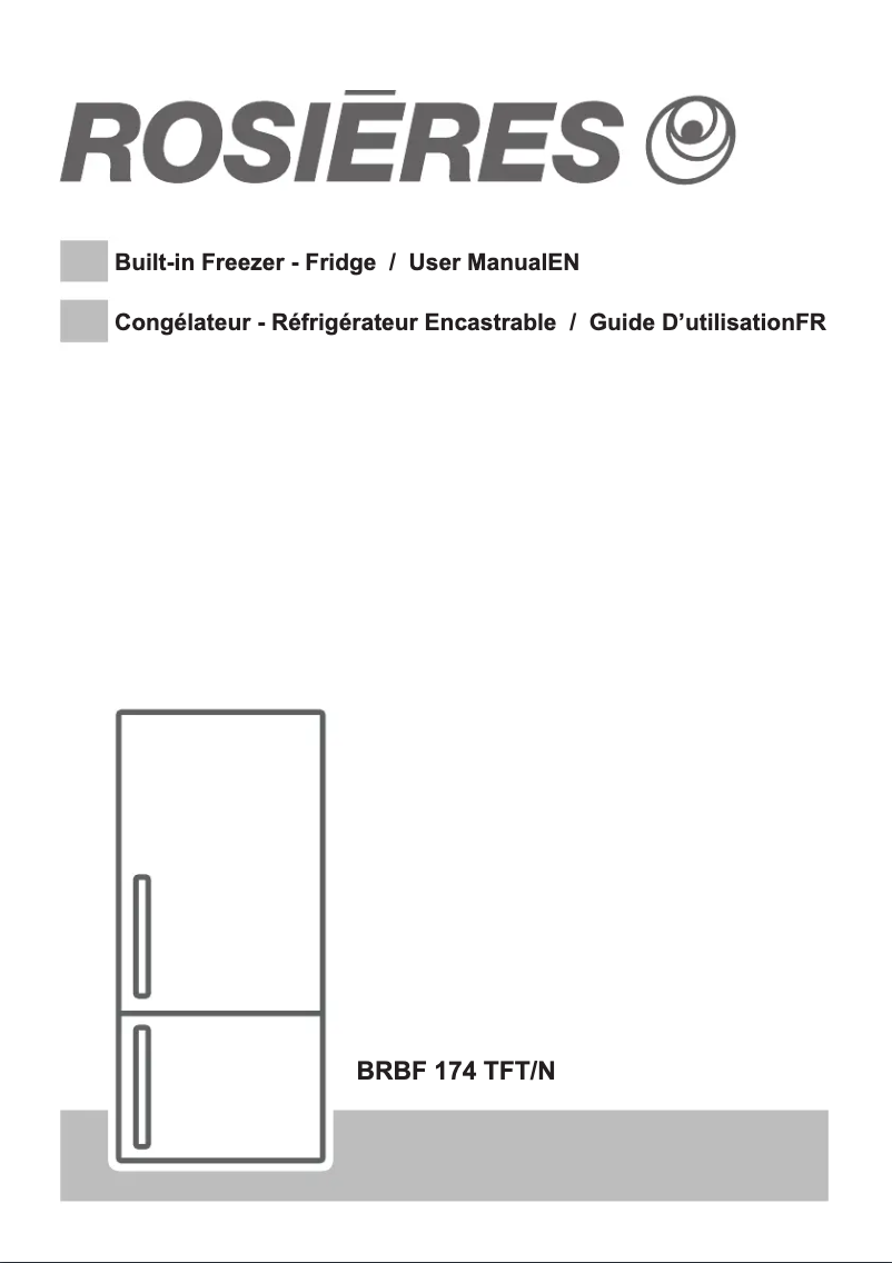 First page image of the manual for BRBF 174 TFT