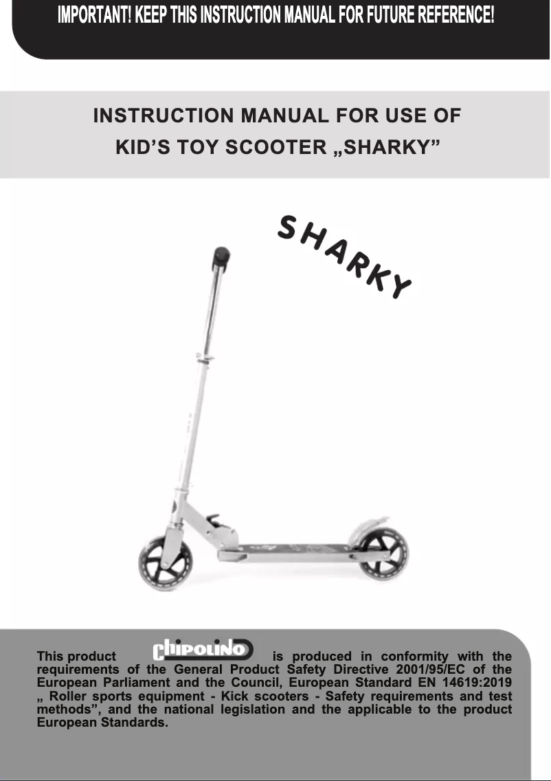 Page 1 of the manual User Manual Chipolino Sharky