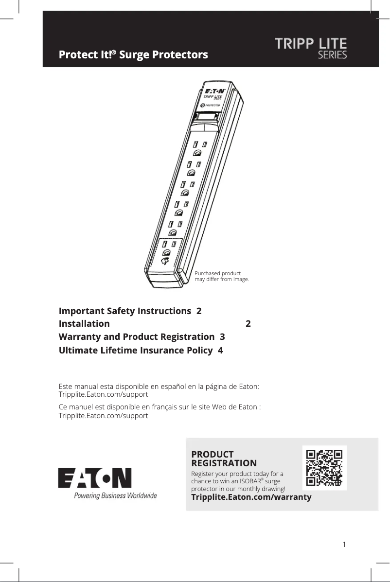 First page image of the manual for Protect It! TLP615