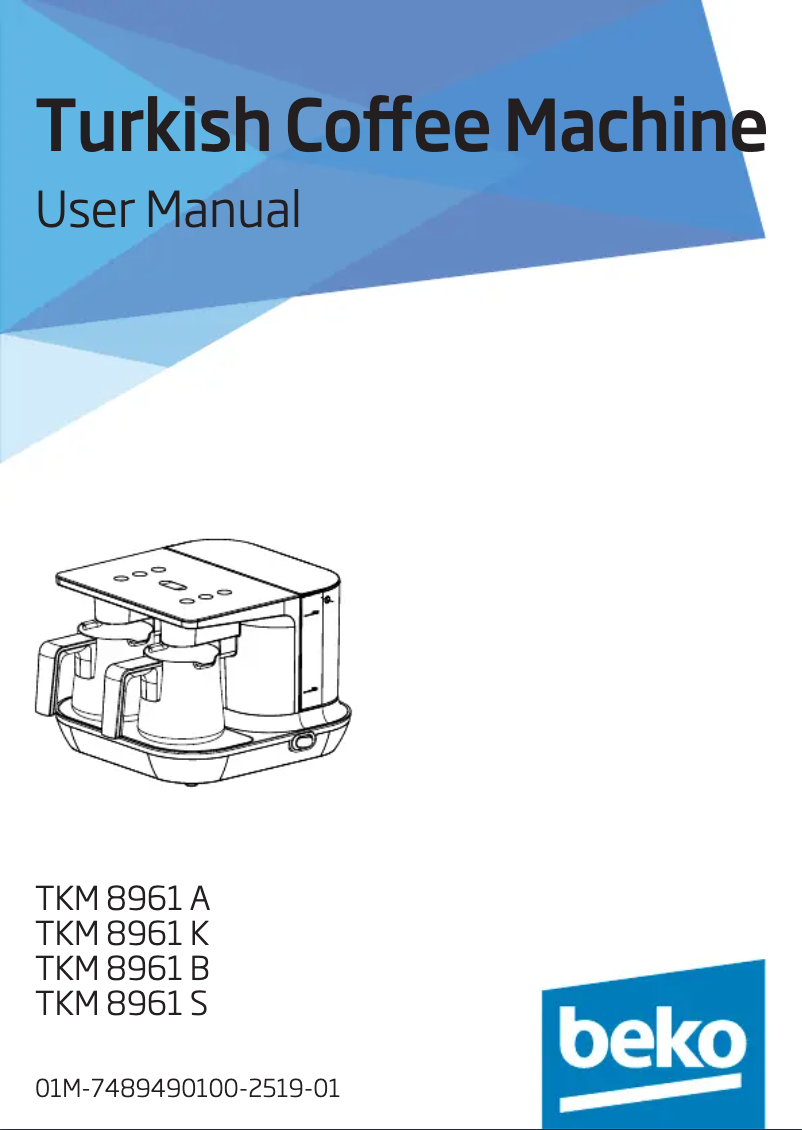 Page 1 of the manual User Manual Beko TKM 8961 K