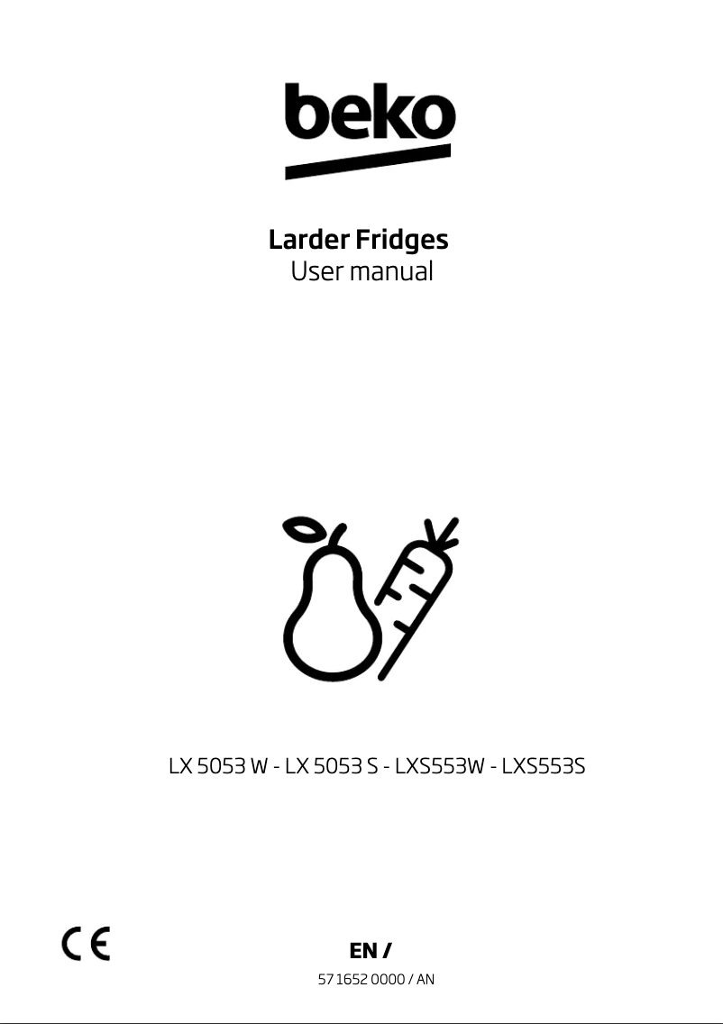 First page image of the manual for LXS553W