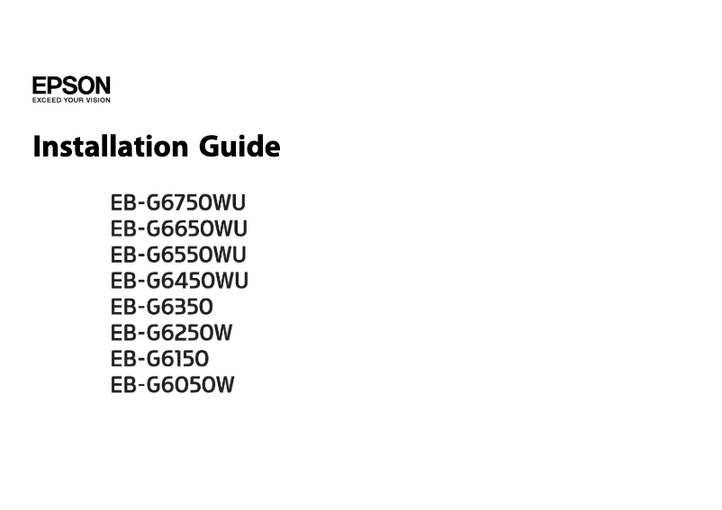 Image de la première page du manuel de l'appareil EB-G6450WU