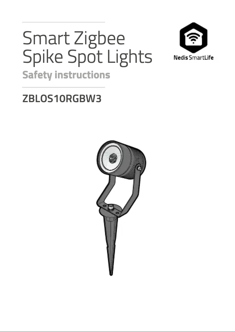 Page 1 of the manual User Manual Nedis ZBLOS10RGBW3