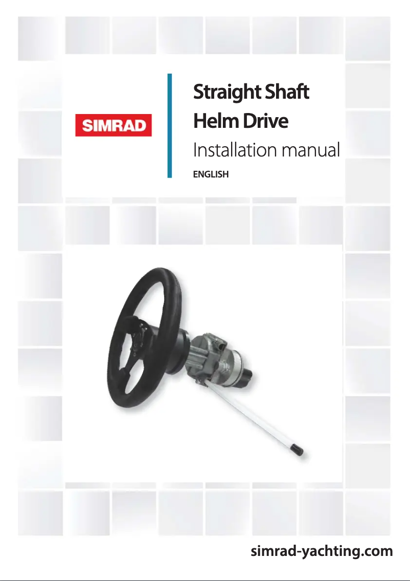 Page 1 of the manual User Manual Simrad Straight Shaft Helm Drive