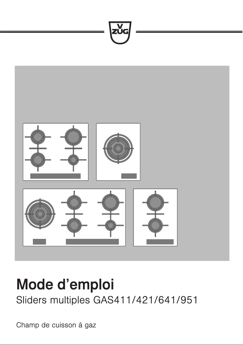 Page 1 of the manual User Manual V-Zug GAS641GSAZ
