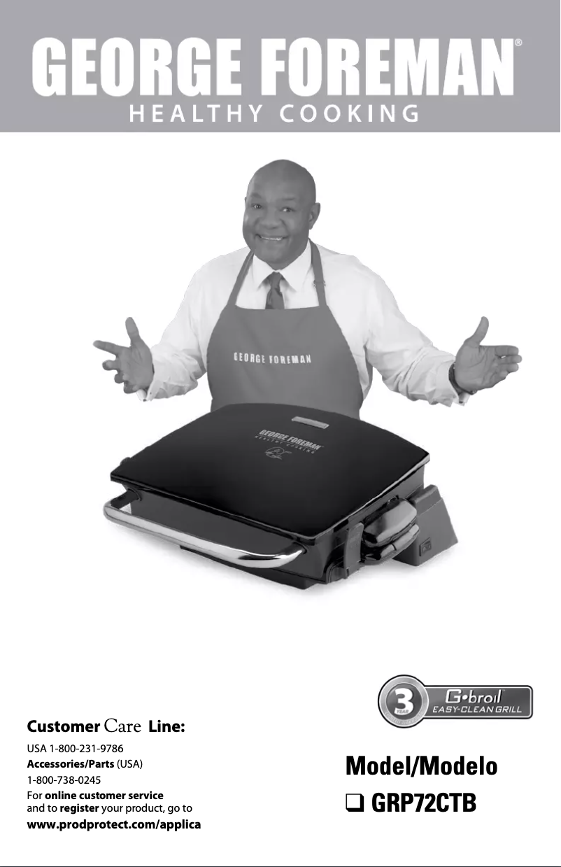 Image de la première page du manuel de l'appareil GRP72CTB