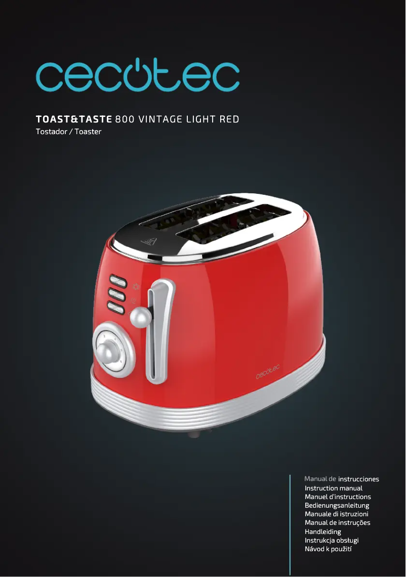 First page image of the manual for Toast&Taste 800 Vintage