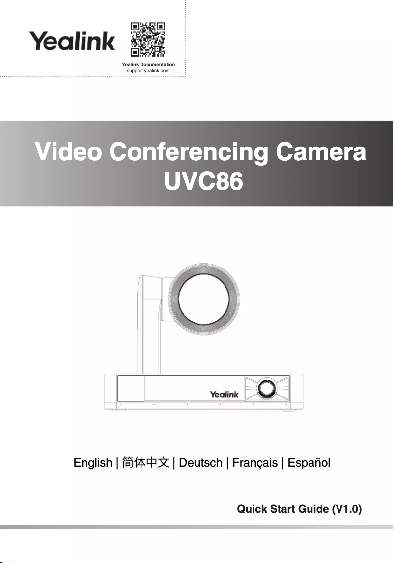 First page image of the manual for UVC86