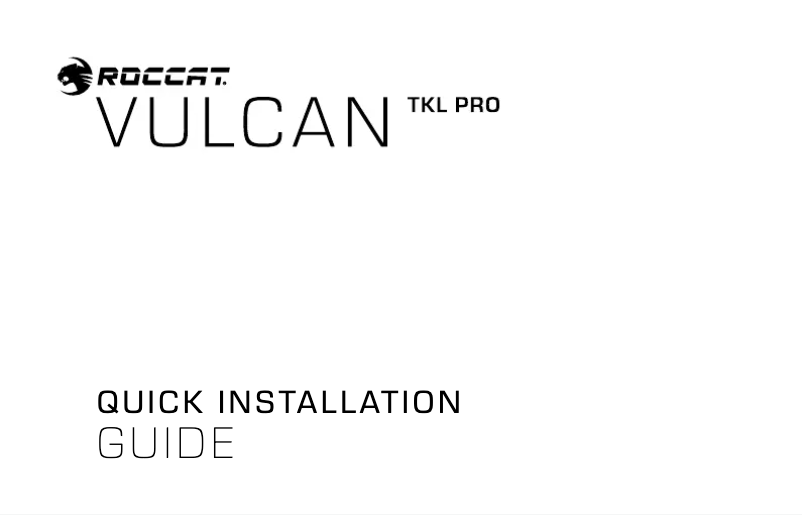 First page image of the manual for Vulcan TKL Pro
