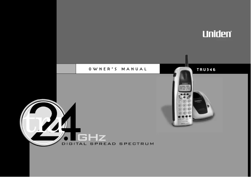 First page image of the manual for TRU 346