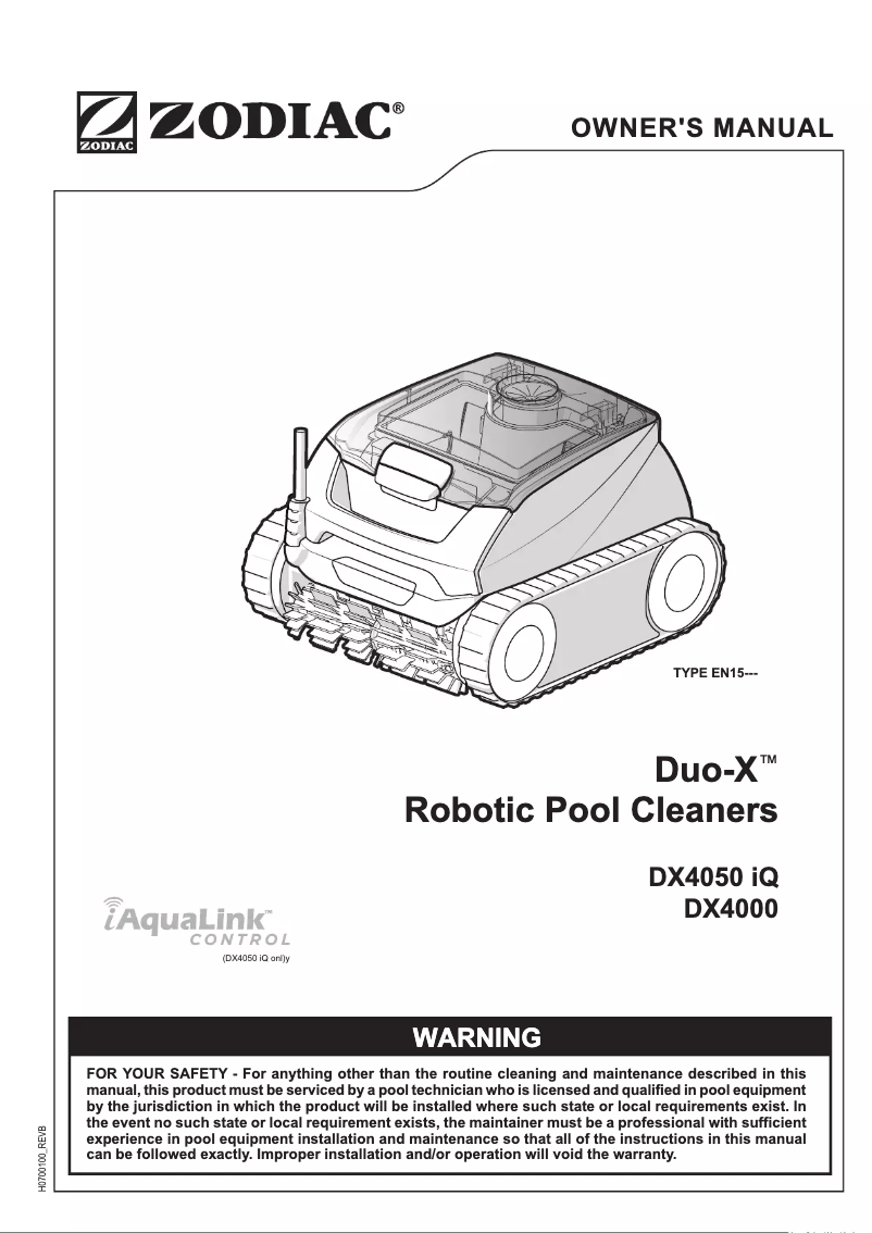 First page image of the manual for Duo-X DX4000