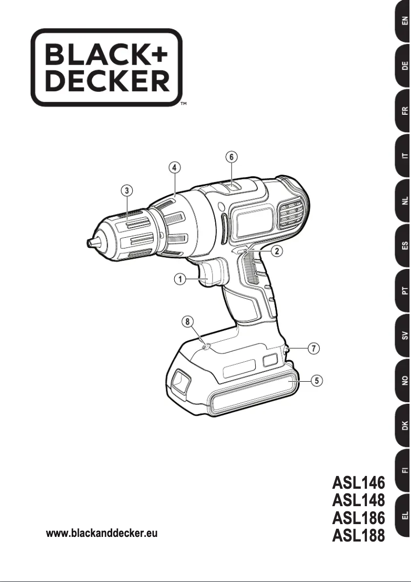 Page 1 of the manual User Manual Black & Decker ASL186