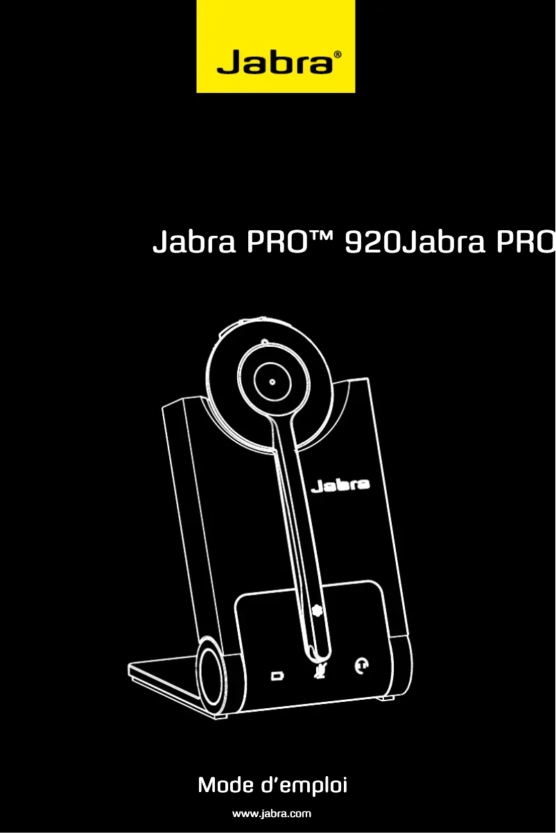 Page 1 of the manual User Manual Jabra PRO 920