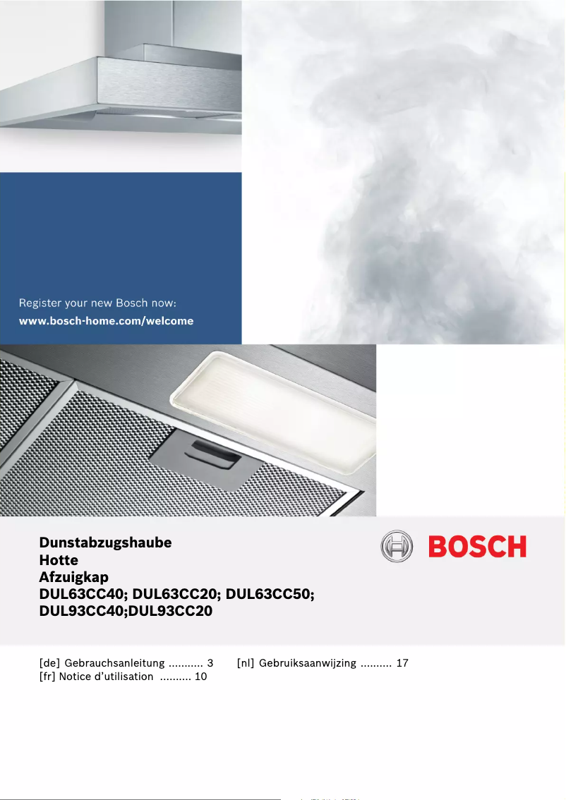 Page 1 of the manual User Manual Bosch Serie 4 DUL93CC20