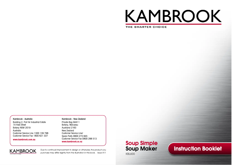 Page 1 of the manual User Manual Kambrook KBL600