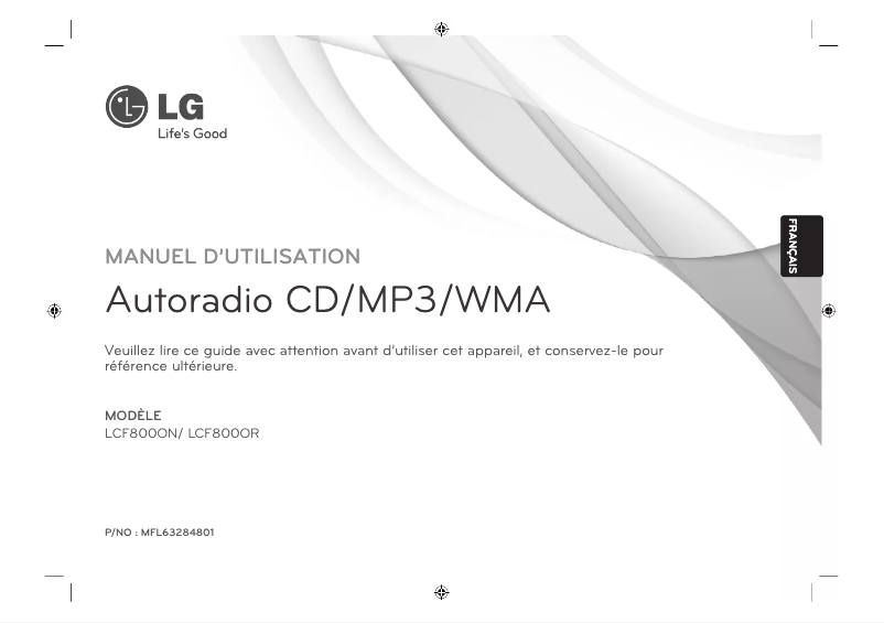 Page 1 of the manual User Manual LG LCF800OR