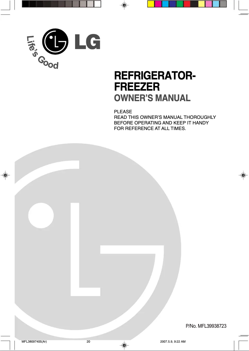 Page 1 of the manual User Manual LG GR-B562YVC