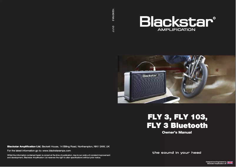 Page 1 of the manual User Manual Blackstar FLY 3 Bluetooth