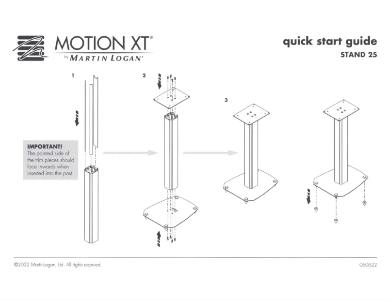 First page image of the manual for Motion XT Stand 25