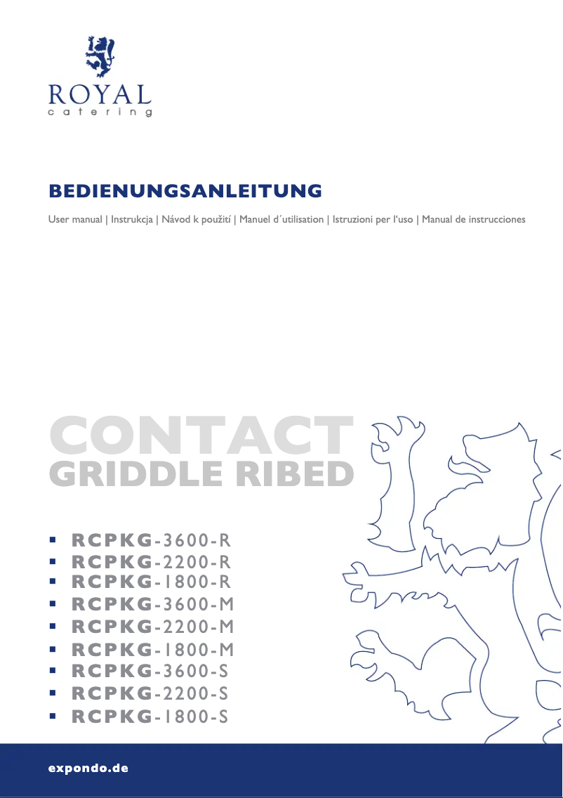 Page 1 de la notice Manuel utilisateur Royal Catering RCPKG-2200-R