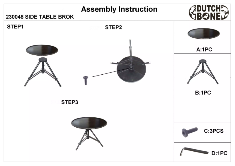 Page 1 of the manual User Manual Dutchbone Brok