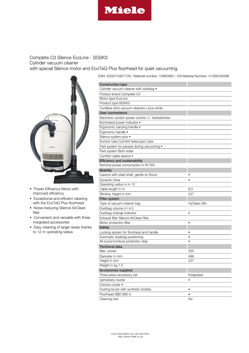First page image of the manual for Complete C3 Silence EcoLine