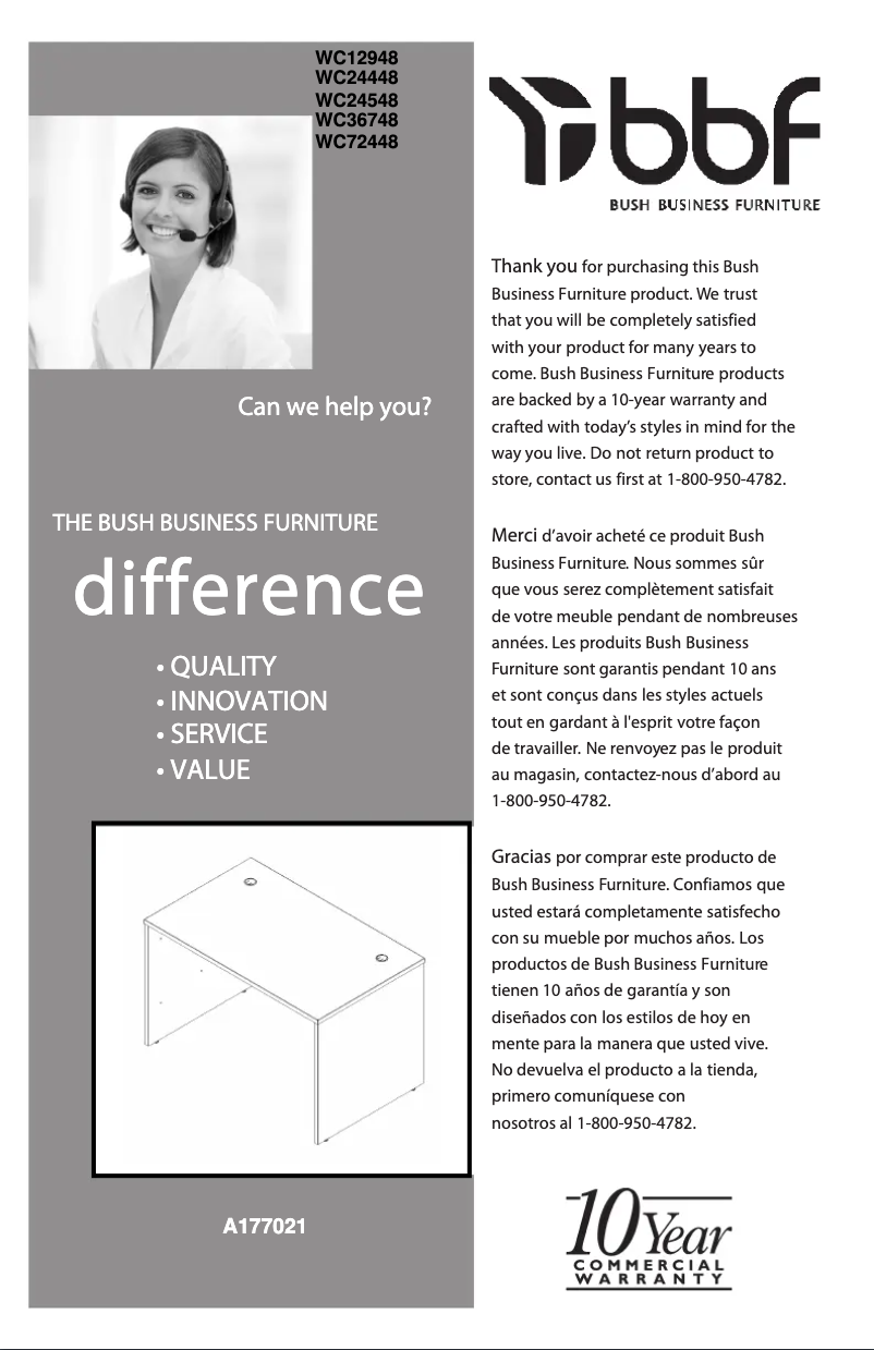 Page 1 of the manual User Manual bbf WC72448