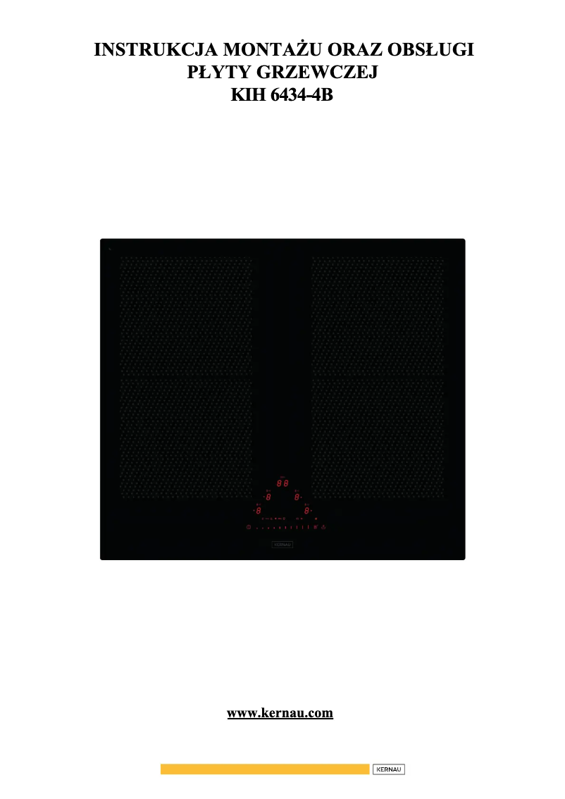 First page image of the manual for KIH 6434-4B